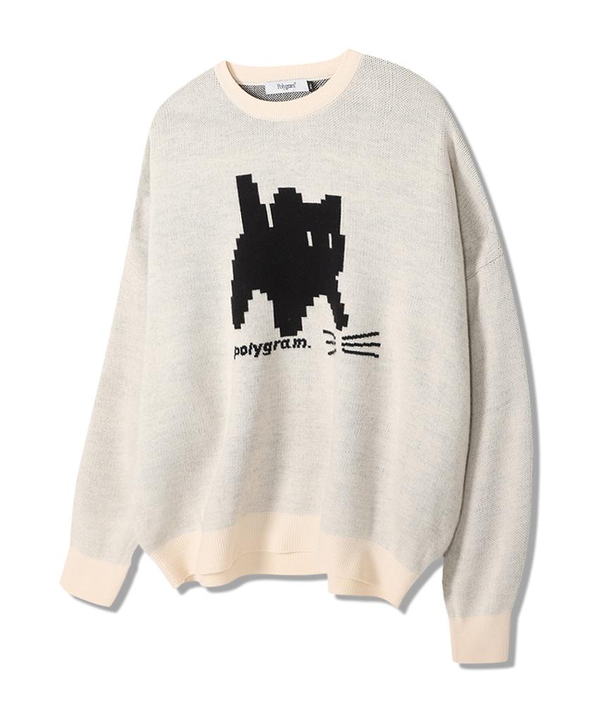 POLYGRAM Pixel Cat Brush Round Knit - 4 Colors
