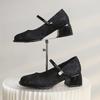 New Spring Women Shoes Square Toe Women Pumps Fashion Retro Mary Jane Shoes for Women Chunky Mid Heels Ladies Shoes