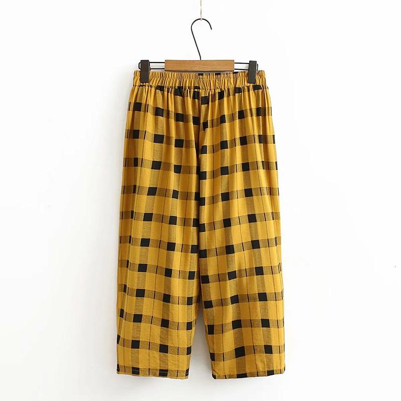 2PC Summer Suit Women Cotton T-shirt Pants Two-piece Comfortable Short-sleeved Top and Longs Pants Loose Casual Suit