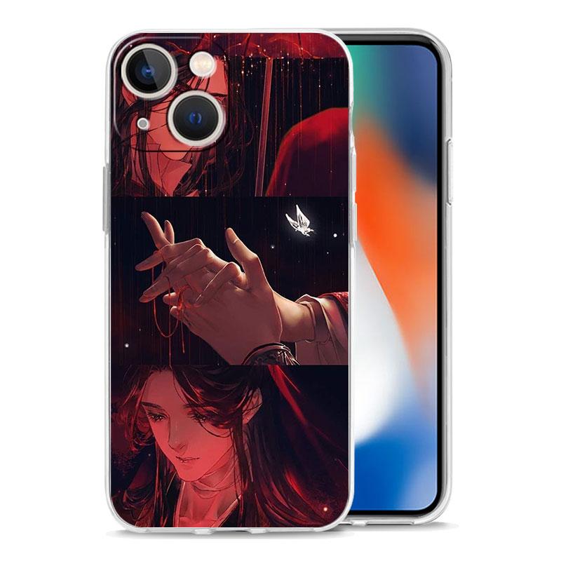 Heaven Official's Blessing Luxury Transparent Phone Case For iPhone 15 16 14 13 12 mini 11 Pro Max XS X XR 7 8 Plus Clear Cover