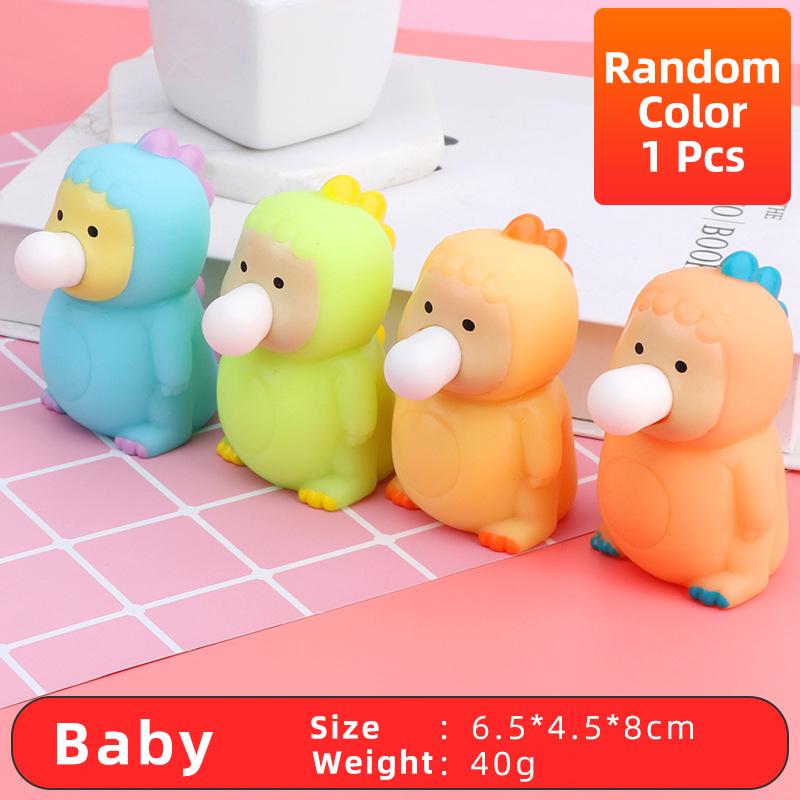 Squeezing Blowing Bubbles Duck Dinosaur Toys Playsetss Decompression Fidget Antistress Sensory Stress Reliefing Lovely Gift Present for Kids Adult