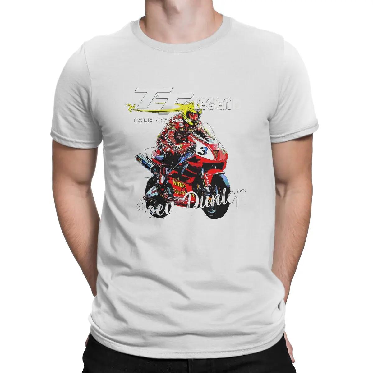 Футболка Joey Dunlop TT Legend Оверсайз Мужская Одежда Хлопок Топы Мотоциклист Гонки Принт Футболки Парень Повседневная Короткий Рукав L