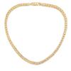 A European and American 6mm zircon bracelet necklace set hip-hop personalized lock buckle accessories, popular