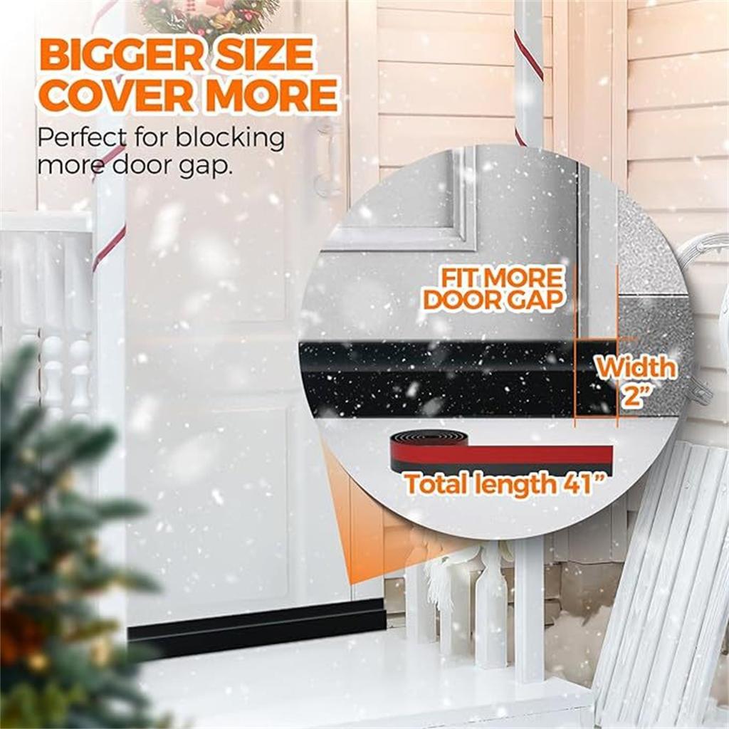 Großer Türstopper unter der Tür, Lärmschutzstopper, Eingangstürschutz für die Unterseite von Türen, verstellbare Doppeltür