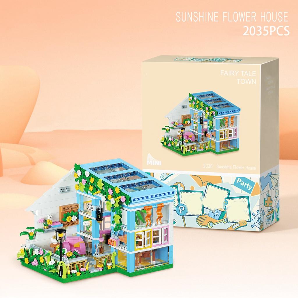 Cafe Street Scene Building Blocks For Girls Plastic Abs Material