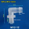10Pcs M6-M12 To 4-12mm Pagoda Elbow Connector Plastic Hose Fittings  for Aquarium Fish Tank Fittings