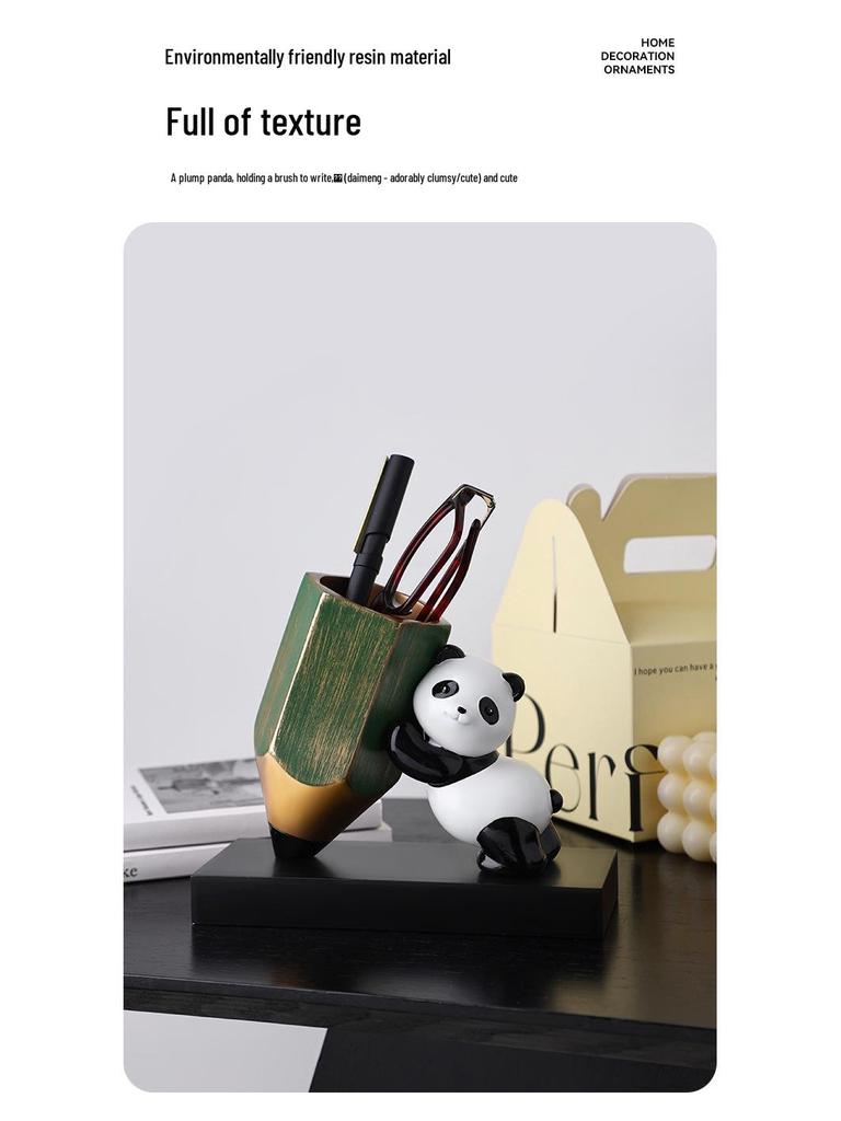 Creative Panda Pencil Holder - Cute Desk Ornament & Gift for Kids and Friends, Ideal for Birthday Decorations