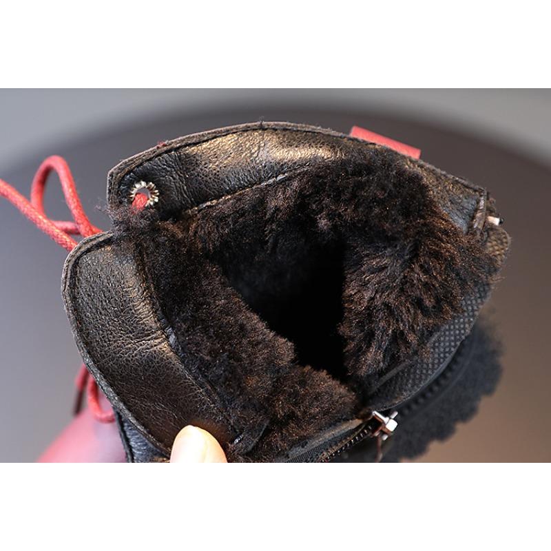 New Arrival Kids Winter Martin Boots British Style Boys Warm Leather Shoes Girls Cotton Fashion Ankle Boots