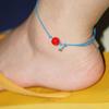 OURPIERRE RED BALL ROPE ANKLET