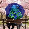 1pc Parrot Flowers Automatic Folding Umbrella 8 Rib Iron Frame,  Suitable for Travel, Daily Use, Birthday, Women & Men Gift