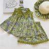 Girls' Floral Geometric Sleeveless Top & Shorts Set - Trendy Summer 2026 Collection