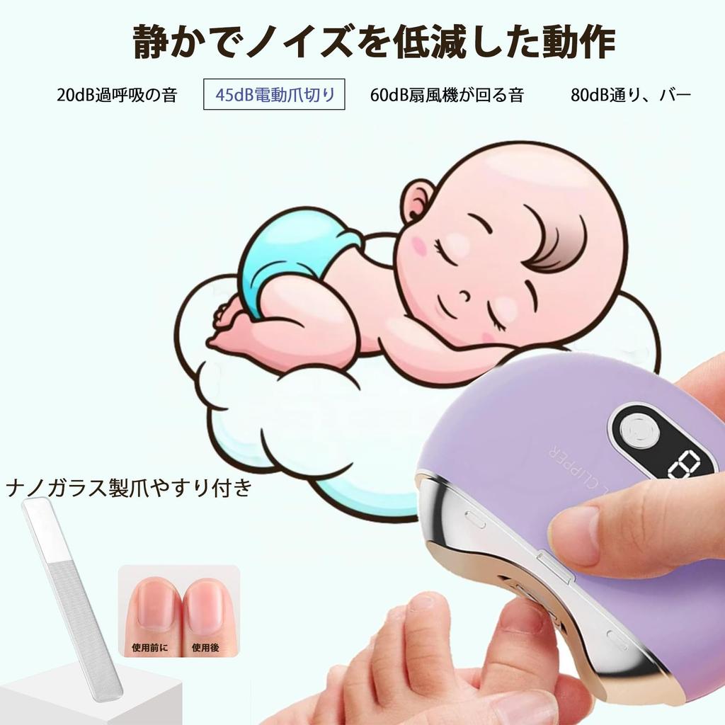 Hipuwu Electric Nail Clipper Automatic Nail Electric Nail Electric Nail LED Nail Easy to Suitable for and Gift [2024 Innovation] Clipper, Three-Speed