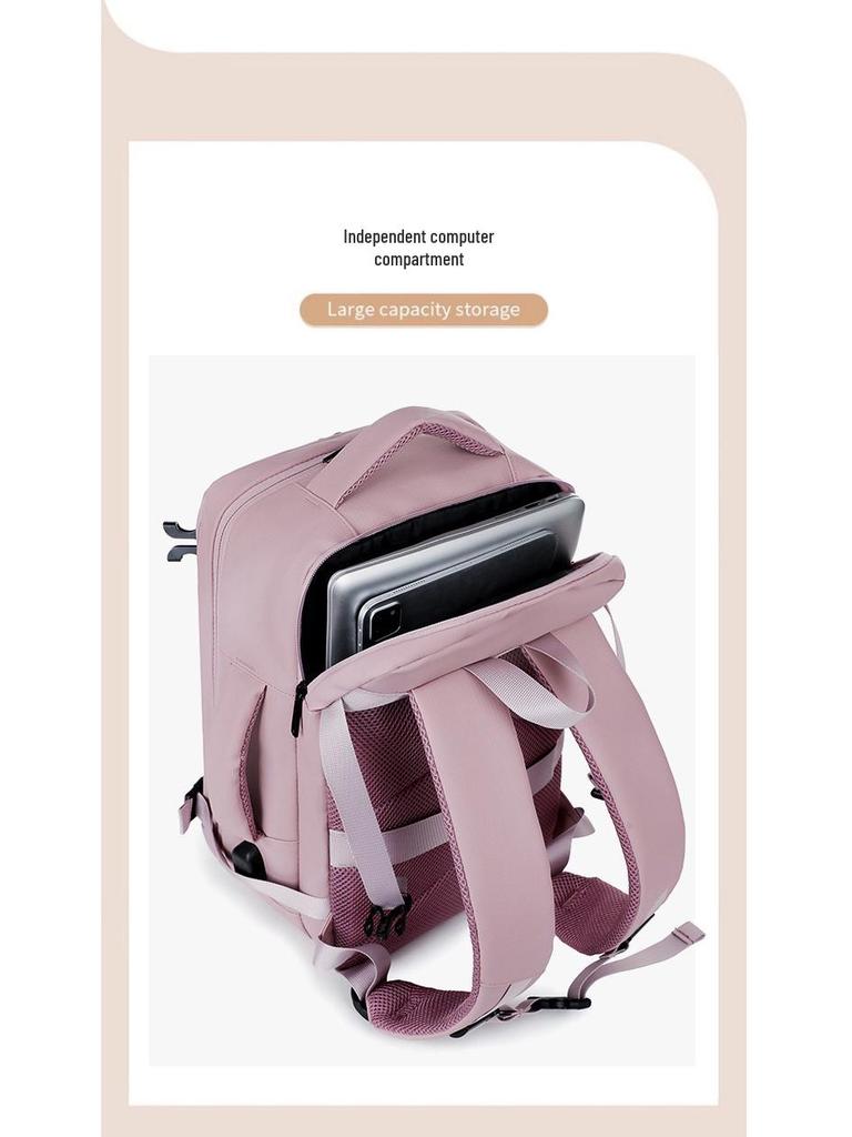 Compact, Lightweight 40*25*20 Carry-On Bag with Vacuum Bag Option, Versatile Double Shoulder Backpack, Ideal for Air Travel, Women-Friendly Design