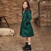 Teenage Girls Trench Coat Add Cotton Hooded Fashion Winter Outdoors Double Breasted Long Windbreaker Thick Coat Outerwear Jacket