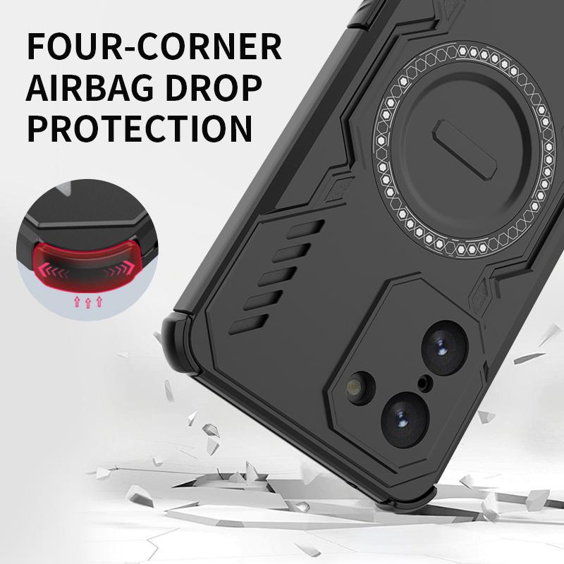 KEYSION Hollow Heat Dissipation Case for Infinix GT 30 Pro 5G TPU+PC Magnetic Cooling Shockproof Phone Cover for Infinix GT 30
