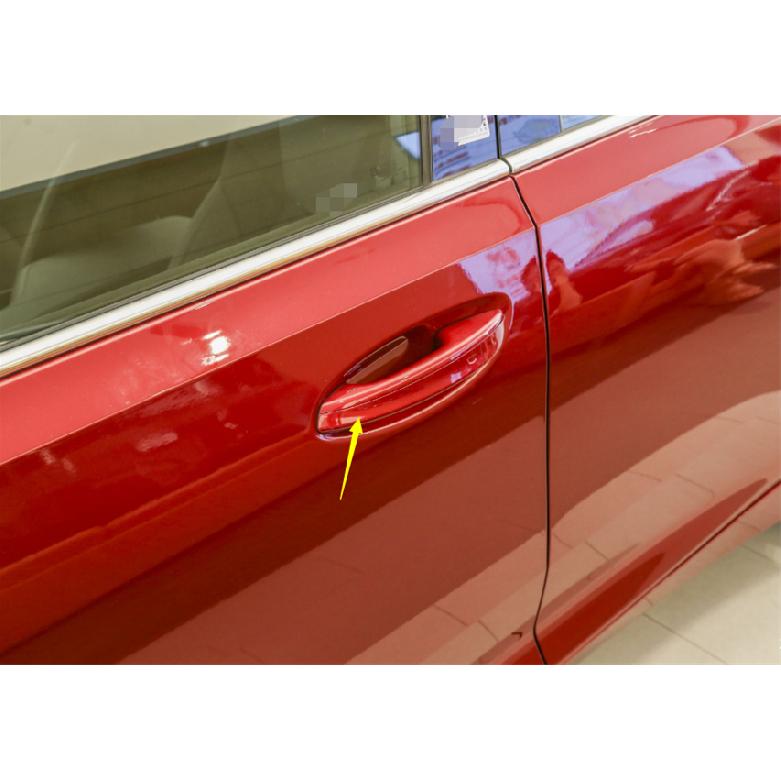 Exterior Side Door Handle Cover Trim Steel Black Fit For Cadillac CT5 -