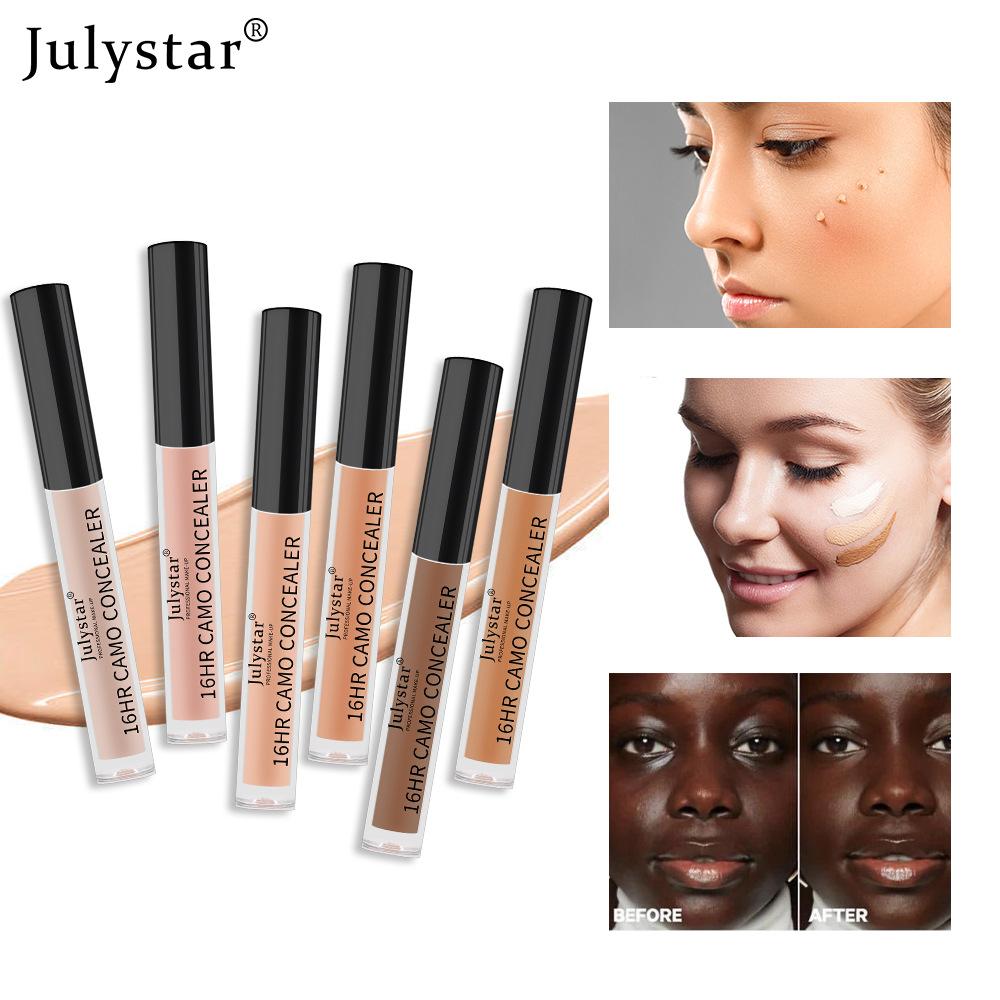 JULYSTAR Makeup Powder Foundation Concealer Long -lasting No Makeup Powder Foundation Powder Cream Beauty