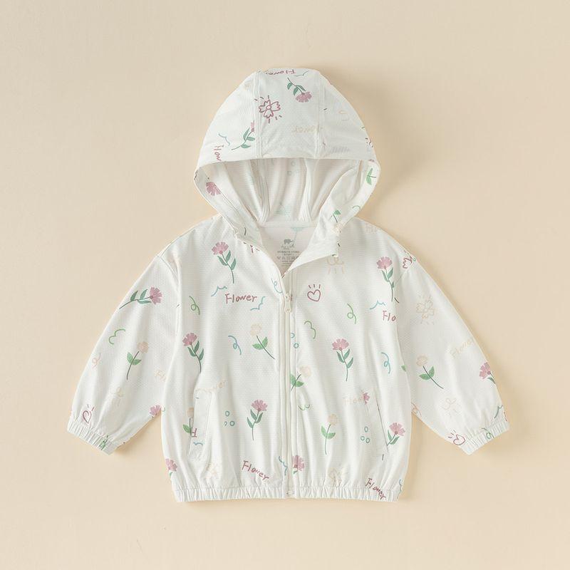 David Bella Girls  Sun Protection Clothing Summer New Ice Silk Sun Protection Clothing Kidsren s Fresh Floral Jacket Kidsren s Clothing