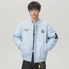 Warrior/Back Pull Embroidered Baseball Collar Cotton Jacket