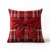 Festive Christmas Pillow Cover Plaid Sofa Pillowcase Holiday Decor Throw Pillow Cover  Cozy