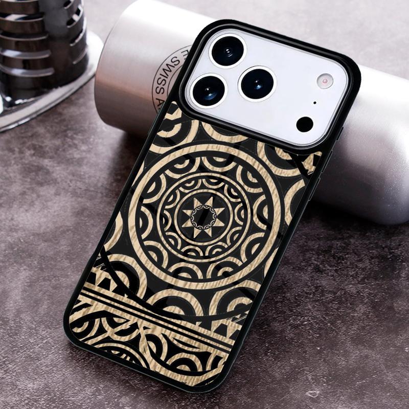 Polynesian  Maori tribal samoan pattern tattoo Phone Case for iPhone 17 16 15 Pro Max Air 14 13 12 11 Plus Shockproof Capa Cover