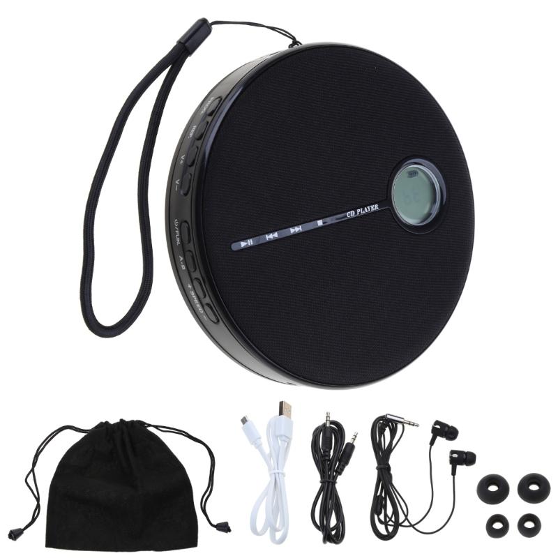 

Player Bluetooth-compatible Discman Player Double Speaker Built-in 2000mAh Battery LCD Display Player