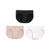 Ubras 60S Xinjiang Cotton Lycra Women's 7A Antibacterial Mid-Waist Briefs 3-Pack