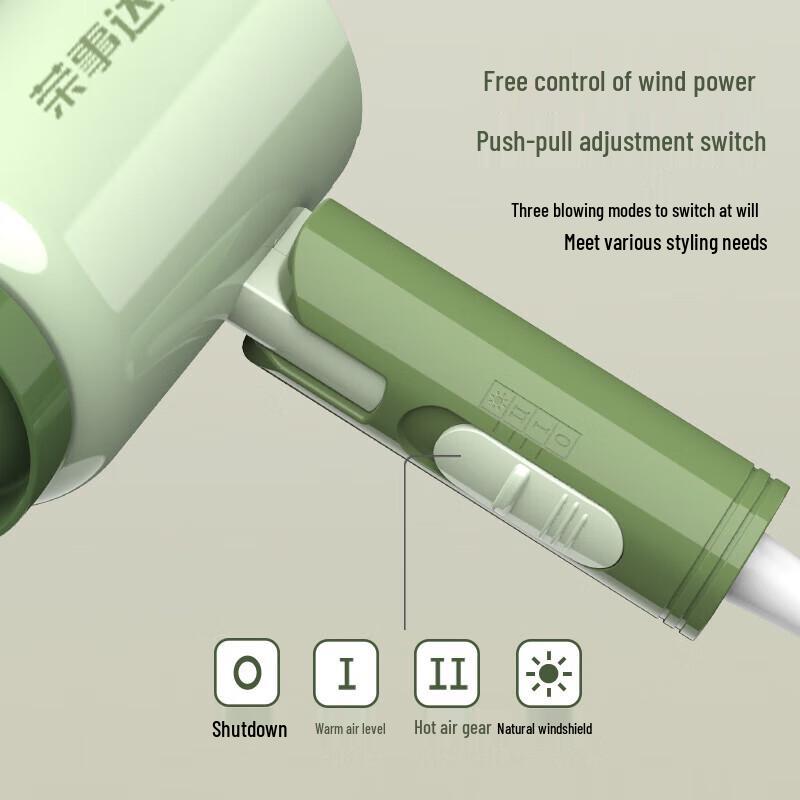 Rongshida RC-230E Foldable Travel Hair Dryer CN plug (adapter included)
