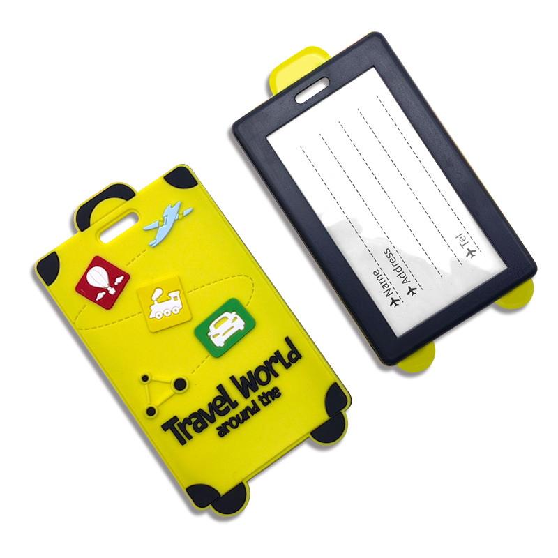 New Soft Rubber Luggage Tag Anti-lost Writing Logistics Identification Boarding Pass Suitcase Name Tag Silicone Luggage Tag