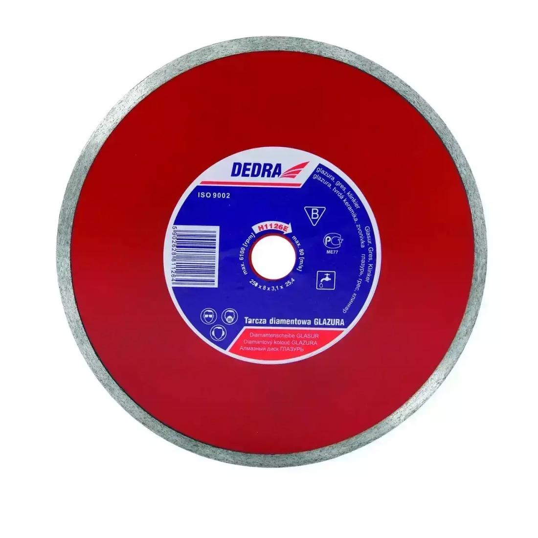 

Tarcza Diamentowa Ciągła Do Glazury, Gresu Dedra H1126E 250X25,4Mm