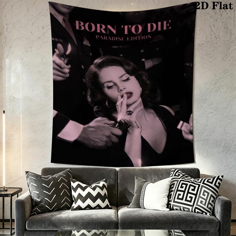 Lana Del Rey Wall Tapestry Aesthetic Wall Hanging Printed Fabric Blanket Decorative Tapestries for Bedroom Living Room Home Decor