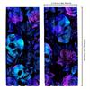 Gothic Skull Rose Pattern Printed Curtains Window Decorations Home Room Curtain Set Of 2 Made Polyester Washable