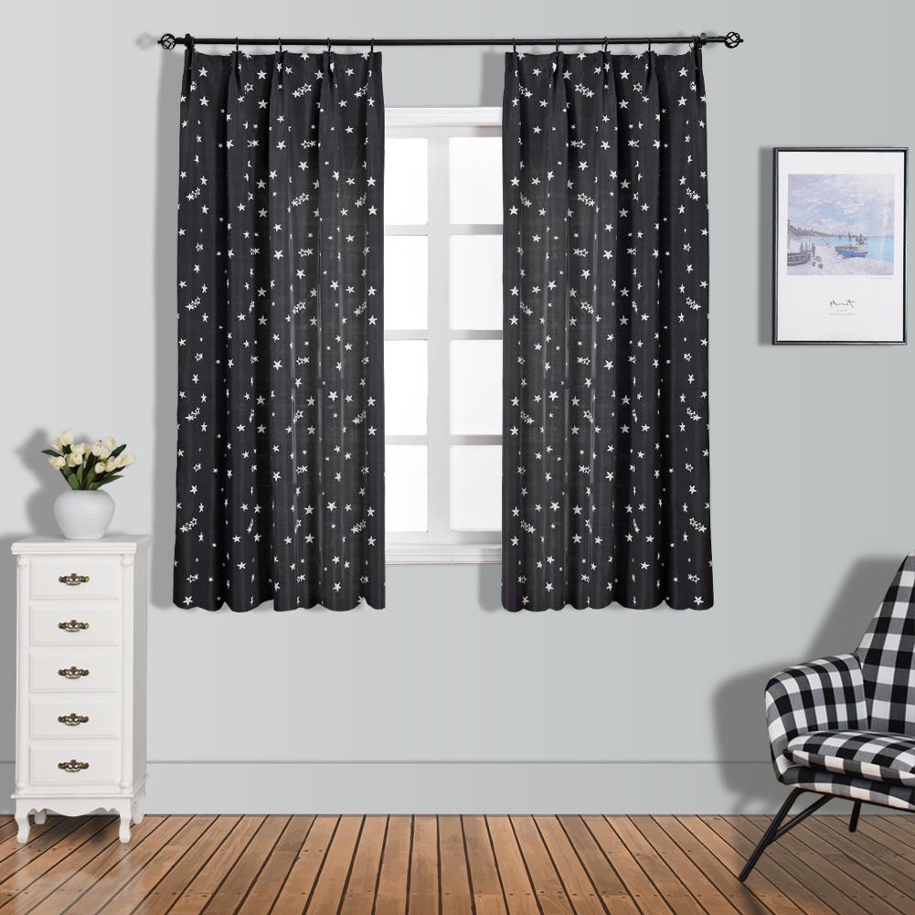 1PC Roman Modern 20%+Semi-Blackout Curtain Embroidered Dream Star Curtains Kitchen Window Bedroom Curtains 1 PCS Lozujoju Home Decor