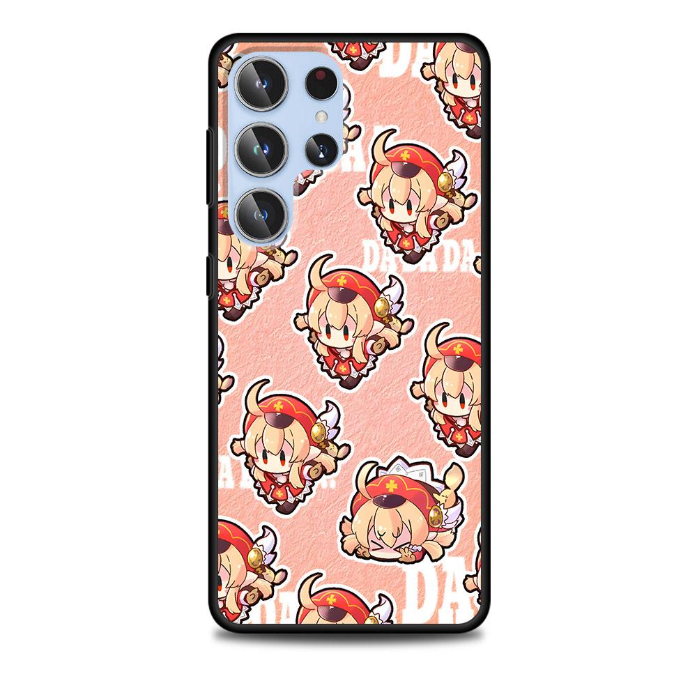 Genshin Impact Klee Hülle für Samsung Galaxy S23 S21 S20 FE S24 S22 Ultra S10 S10e S9 Plus Weiche Schwarze TPU Handyhülle Bumper