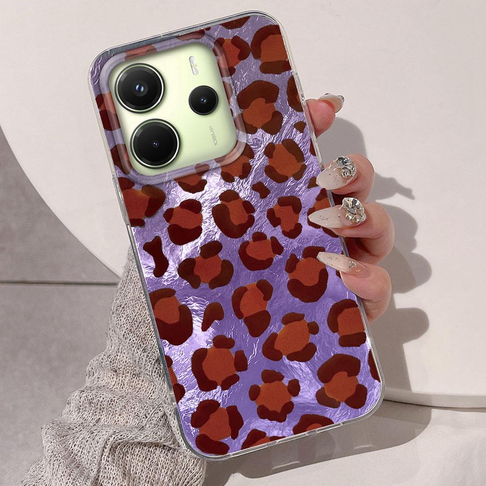Luxury Gold Leopard Print Phone Case for Xiaomi Redmi Note 15 14 13 12 11 11S 10 10S 8 9 Pro 15C 9C 13C 14C A3 11S 9C A1 Cover