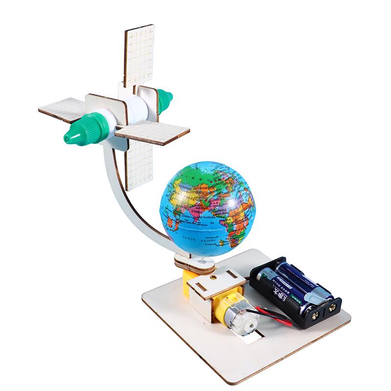 Handmade Geosynchronous Satellite Model: DIY Rotating Orbit for Space Science.