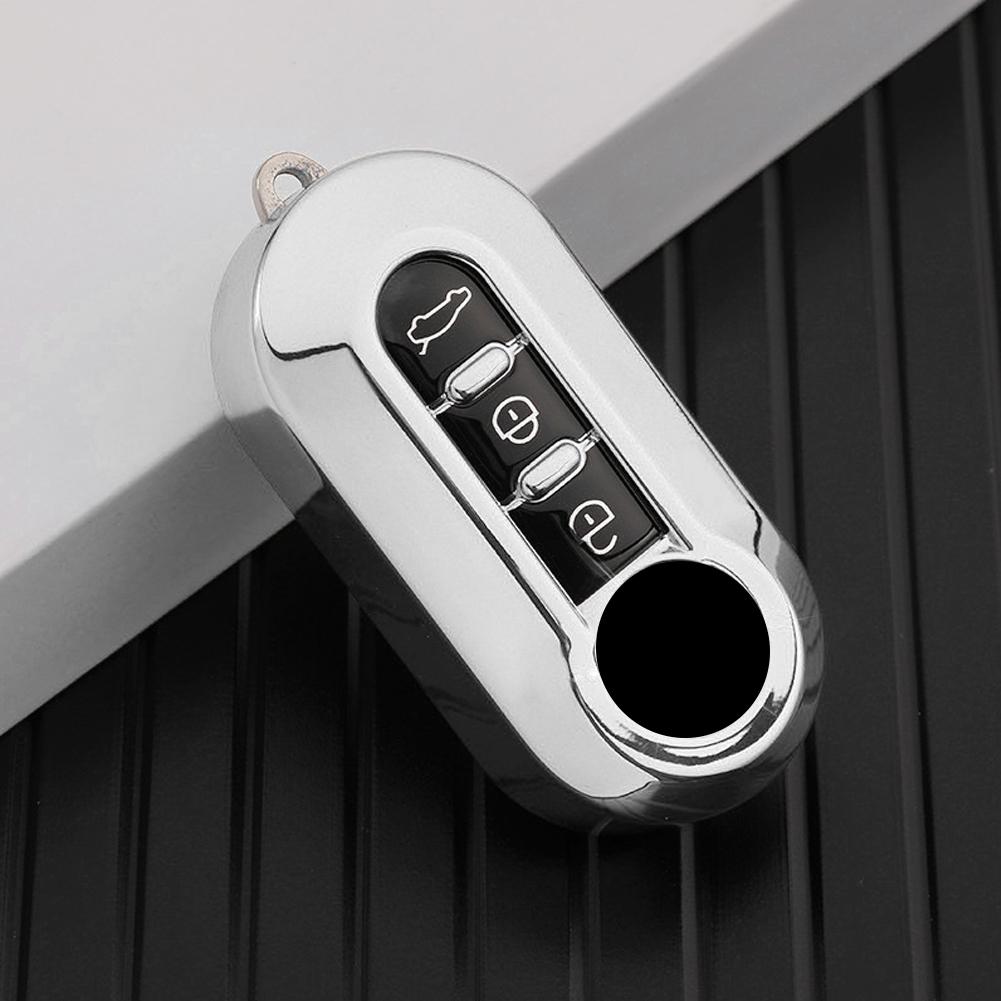 Car Flip Key Case Cover TPU Auto Key Shell Fob 3 Buttons for Fiat Ducato 500 500L Panda Grande Punto Lancia Musa Accessories