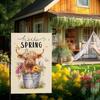 Double-Sided Garden Flag for Porch 12x18 Inch Fade-Resistant Spring Floral Butterfly Print Decorative Flag for Outdoor Yard Patio Mailbox Seasonal