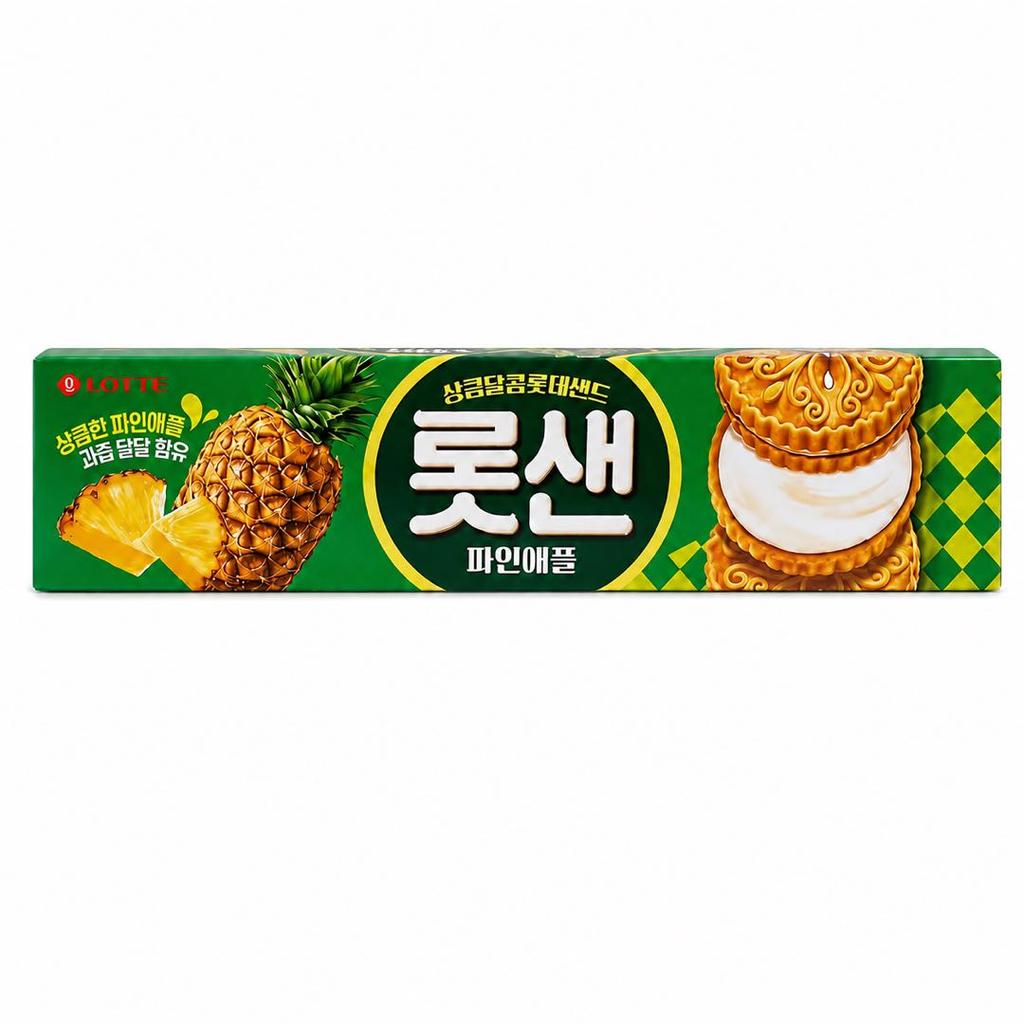 Lotte Pineapple Filled Biscuits 105g