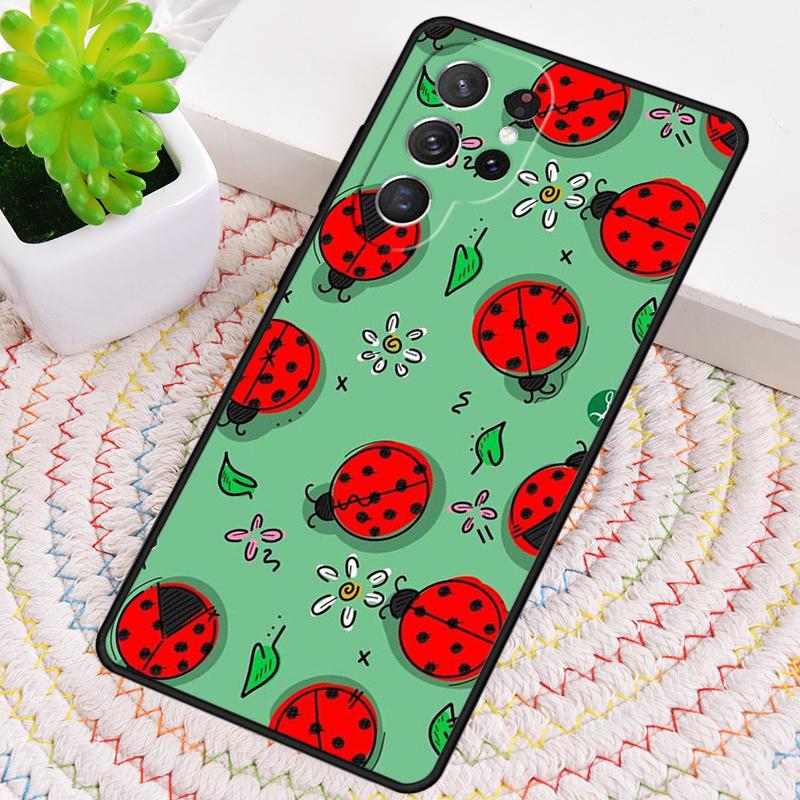 Ladybug Beetle Soft Silicone Phone Case For Samsung Galaxy Note 10 Pro S26 S25 S24 S23 S22 S21 Plus S25Ultra Capa Cover