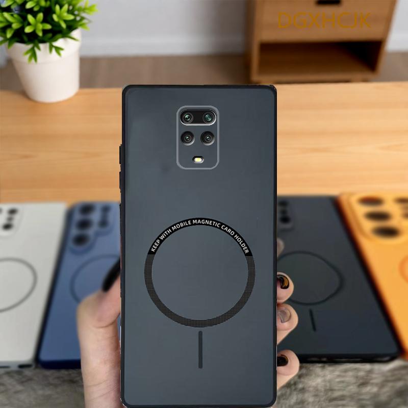 

For Redmi Note 9S Case Redmi Note 9 Pro Phone Case Redmi Note 9 Pro Max Cover Shookproof Color magnetic hard Silicone back cover Redmi Note 9 Pro