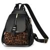 Retro casual backpack trendy printing contrasting colors fashionable outdoor versatile large capacity