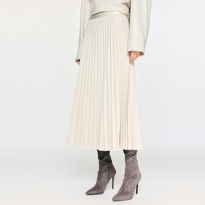 Women's Autumn/Winter Pleated A-Line Midi Skirt