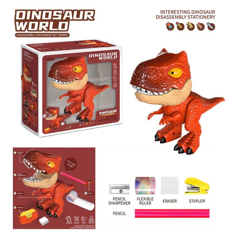 New Creative 5 IN 1 Stationery Toy, Detachable Dinosaur Office Desk Decor, Starting School Onboarding Birthday Christmas Gift