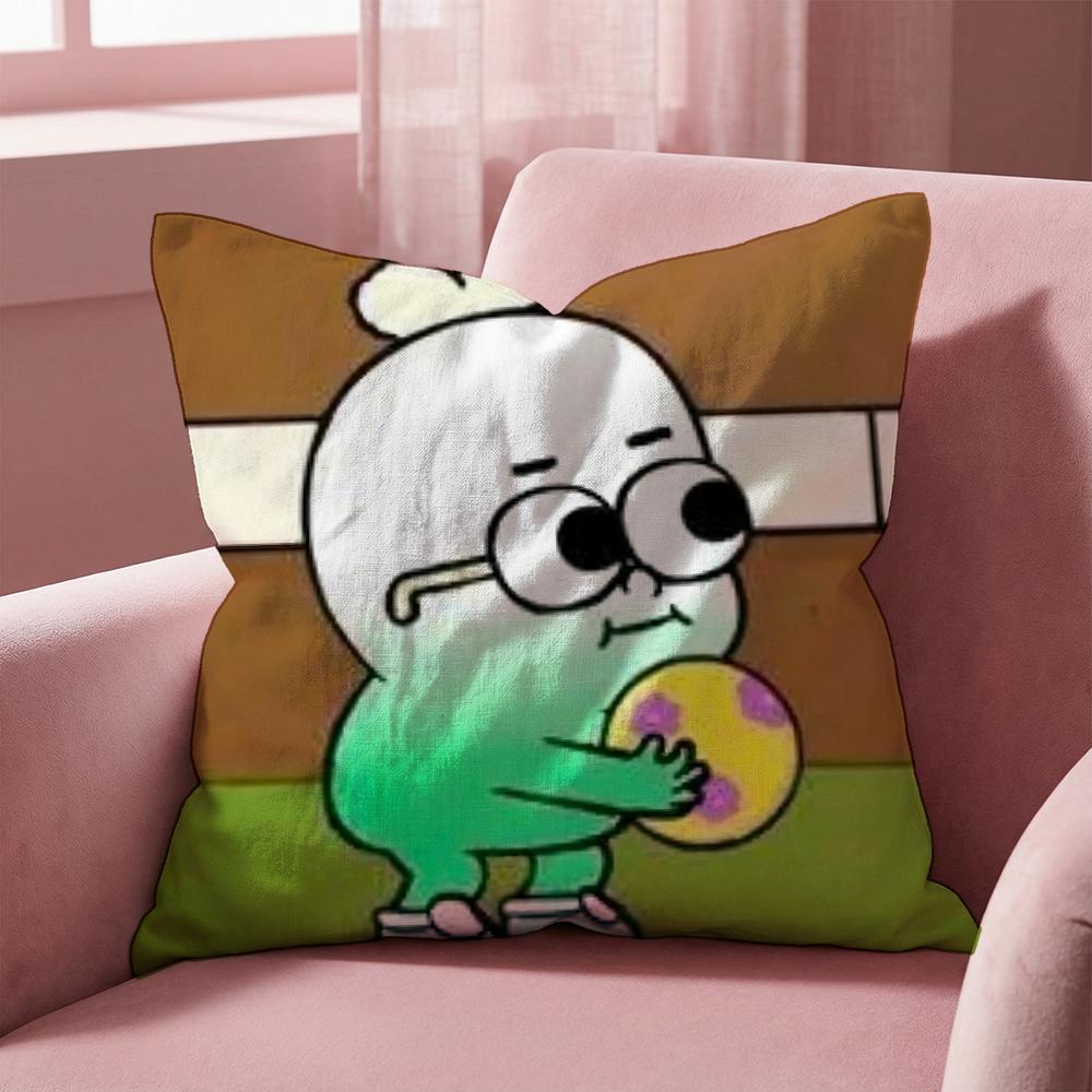 Anime Food A-AppleS And OnionS Cushion Cover Multi-Scene Pillow Cover for Home & Car - Reversible, Soft & Durable for Daily Use