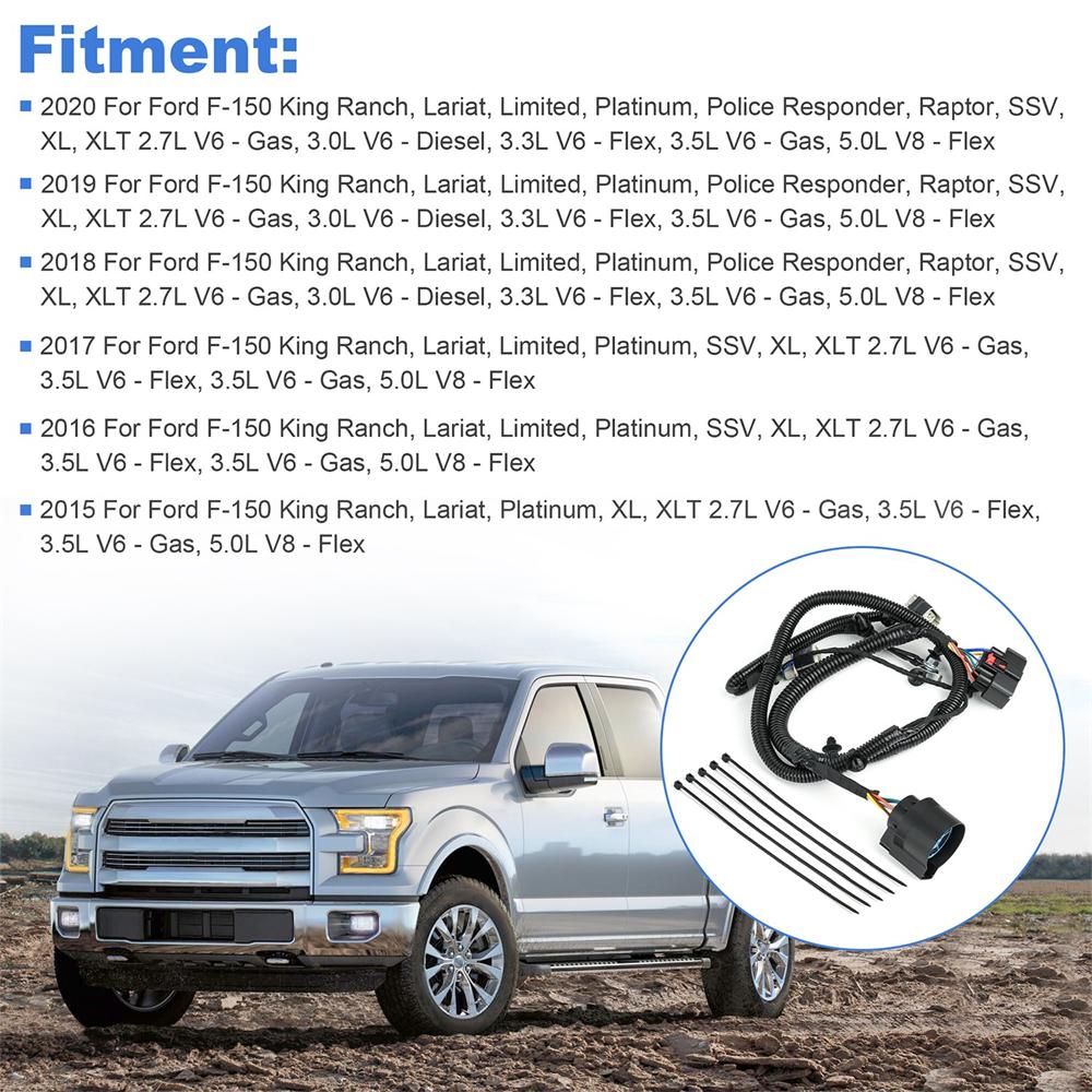 Trailer Tow Wiring Harness For Ford F-150 2015-2020