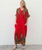 Women's V-Neck Floral Maxi Dress Short Sleeve Loose Boho Summer Dress