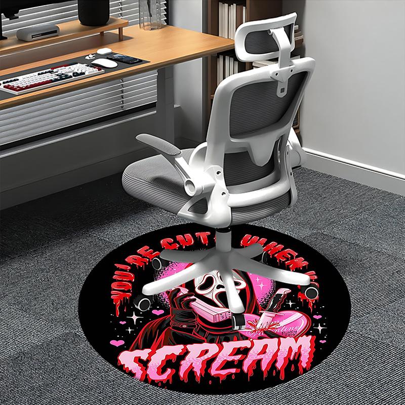 

Scream Mask,Valentine s Day Gift Chair mat Round Rug Office carpet, Non slip, Suitable for Living Rooms, Bedrooms,Decor1205645a 80cm by 80cm