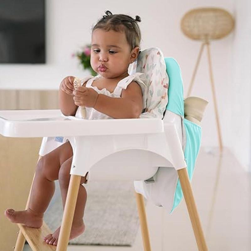 Infant Baby High Foot Dining Chair Cover Toddler Highchair Back Sleeve PU Leather High Chair Backrest Storage Bag Case