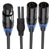 5Pin XLR Splitter Cable With 5Pin XLR Male And Female Connectors For Professional Sound Systems 50cm/19.69in
